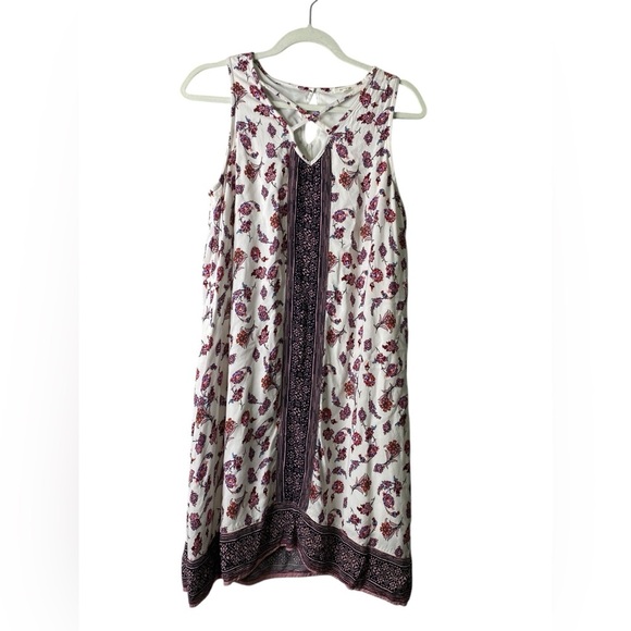 Maurices Boho Floral Sleeveless Dress with Keyhole Detail | Size Large - Picture 1 of 2